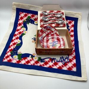 Vintage 1992 Muffy Vanderbear Collection‎ Picnic Basket Set with Box